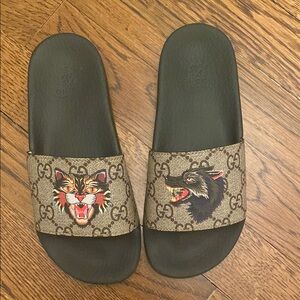 Gucci Animal Print Slides